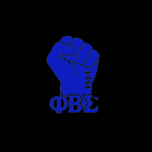 a blue hand making a devil horns sign with the letters fobs