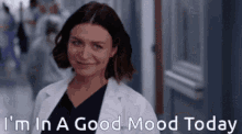 Greys Anatomy Amelia Shepherd GIF - Greys Anatomy Amelia Shepherd Im In A Good Mood Today GIFs