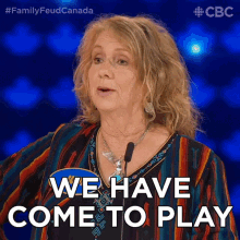We Have Come To Play Woo Judi GIF - We Have Come To Play Woo Judi Family Feud Canada GIFs