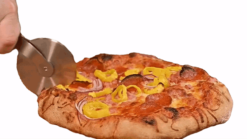 Pizza Cutter Pizza Sticker - Pizza Cutter Pizza Hungry - Discover & Share  GIFs