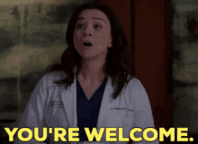 Greys Anatomy Amelia Shepnerd GIF - Greys Anatomy Amelia Shepnerd Youre Welcome GIFs