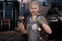 mortal kombat cassie cage salute respect reporting for duty