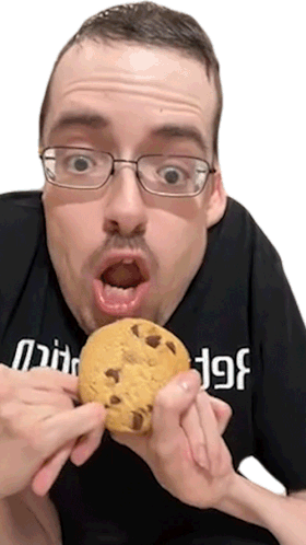 Eating A Cookie Ricky Berwick Sticker - Eating A Cookie Ricky Berwick Therickyberwick Stickers