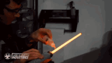 working the hacksmith real burning lightsaber flame hot