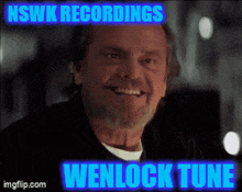 a picture of a man with the words nswk recordings wenlock tune