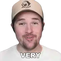 a man with a beard wearing a hat that says ayvlight on it