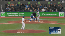 a toronto blue jays baseball game is being played