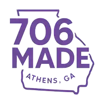 a purple logo that says 706 made in athens ga