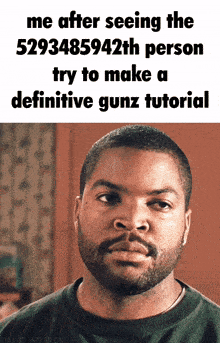 a picture of ice cube with a caption that says " me after seeing the 52934859942th person