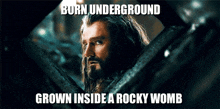 born underground grown inside a rocky womb born underground diggy diggy hole thorin