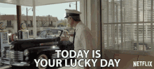 Today Is Your Lucky Day Dylan Mcdermott GIF - Today Is Your Lucky Day Dylan Mcdermott Ernie West GIFs