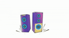 a logo for bombastic shows two speakers and the words bombastic