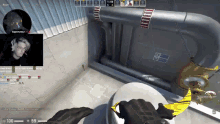 a video game screen shows a man smoking a cigarette while playing a game