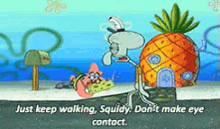 Spongebob Squarepants Squidward GIF - Spongebob Squarepants Squidward Just Keep Walking GIFs