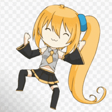 a cartoon of a girl with long blonde hair