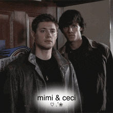 a photo of a man with the words mimi & ceci on it