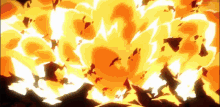 a large explosion with a lot of flames and smoke