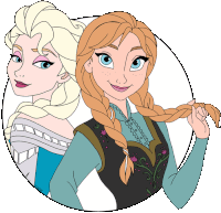 a drawing of elsa and anna from disney 's frozen