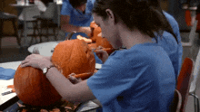 Greys Anatomy Pumpkin Carving GIF - Greys Anatomy Pumpkin Carving Carve Pumpkins GIFs