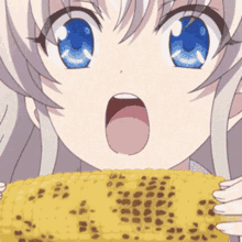 Corn Anime GIF - Corn Anime Eating GIFs