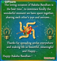 Happy Raksha Bandhan Gifkaro GIF - Happy Raksha Bandhan Gifkaro Thanks For Spreading Smiles Everywhere GIFs