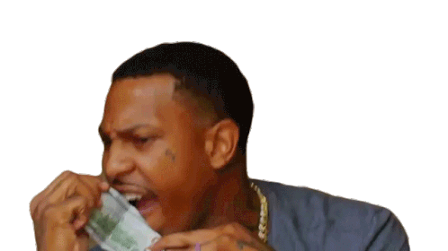 Checking The Money Trouble Sticker - Checking The Money Trouble You Aint Street Stickers