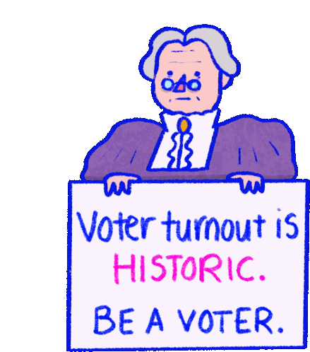 Voter Turnout Is Historic Be A Voter Sticker - Voter Turnout Is Historic Be A Voter Make History Stickers