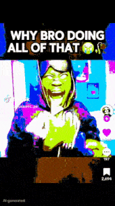 why bro doing all of that is written on a colorful image