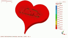 a 3d model of a heart with the name nadas on it