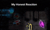 a screenshot of a video game with the words my honest reaction on the bottom