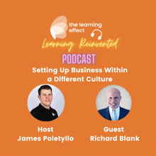 a podcast called setting up business within a different culture is being hosted by james poletillo and richard blank