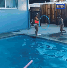 Diving Fail Hula Hoop GIF
