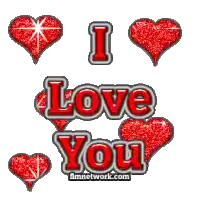 a graphic that says i love you with hearts