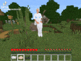 a video of a person jumping in a minecraft game has tiktok written on the bottom