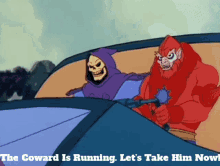 Skeletor The Coward Is Running GIF - Skeletor The Coward Is Running Lets Take Him Now GIFs