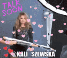 Kali Szewska Blow Kiss GIF - Kali Szewska Blow Kiss Hearts GIFs