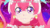 a picture of a pink anime girl with the words we are playing project somnia