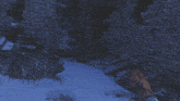 a person is standing in the snow with a shield and a gun