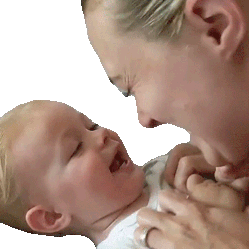 Playing With My Baby Happily Sticker - Playing With My Baby Happily Tickling My Baby Stickers