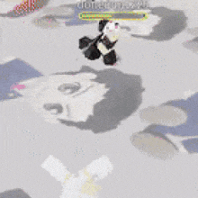 a screenshot of a video game with a person standing in the middle