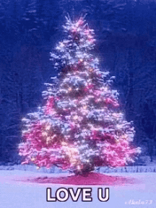 Love You Christmas Tree GIF