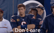 jay cutler dont care idc mad football player