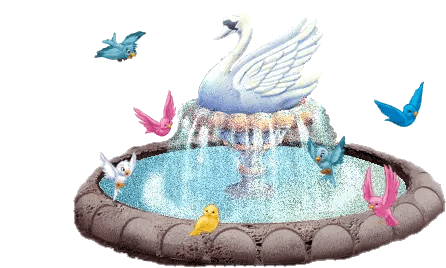 Transparent Swan Sticker - Transparent Swan Fountain Stickers