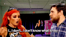 Wwe Becky Lynch GIF - Wwe Becky Lynch I Dont Know What To Do GIFs