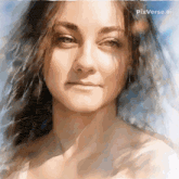 a painting of a woman with pixverse.ai in the upper right corner