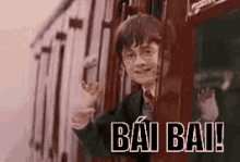Harrypotter Báibai Tạmbiệt Xelửa Vẫytay GIF - Harry Potter Bye Bye Goodbye GIFs