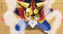a cartoon character wearing a helmet with a beard