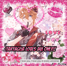 a picture of a man with the words " i love you " on the bottom