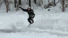 Wakeboarding On A Ice Rail GIF - Wakeboarding Ice Rail Winter GIFs