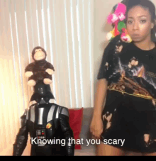 Dumb Chick Scary GIF - Dumb Chick Scary Knowing You Is Scary GIFs